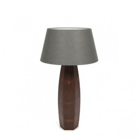 Large table lamp on teak base