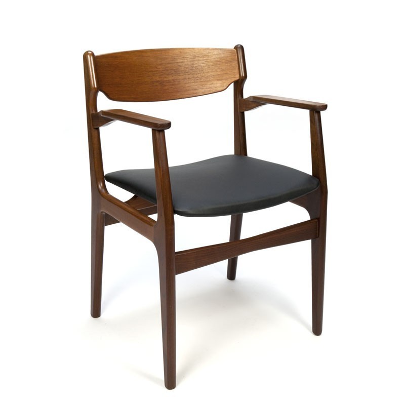 Warmte lastig Geweldig Deense teakhouten vintage stoel met armleuning - Retro