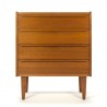 Danish vintage small chest of drawers with 4 drawers