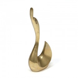 Set of 2 vintage brass swans