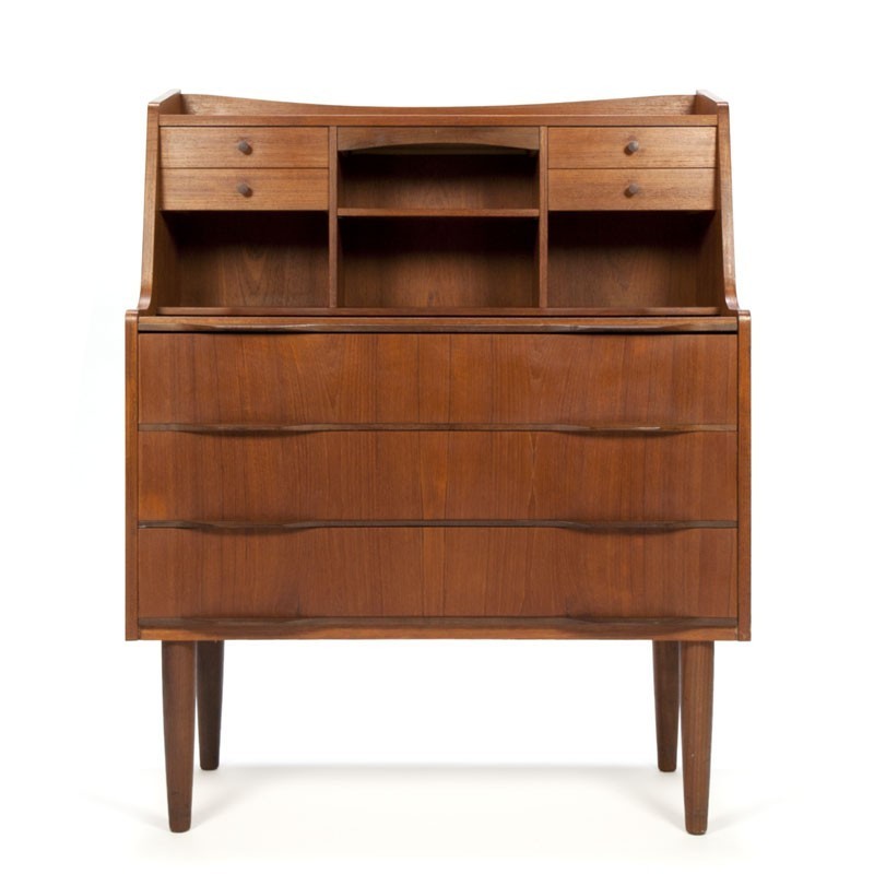 Vochtig Monarchie Philadelphia Deens teakhouten vintage secretaire meubel - Retro Studio