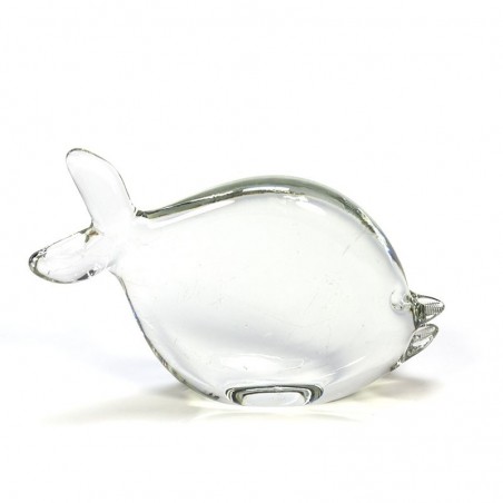 Vintage glass fish sculpture