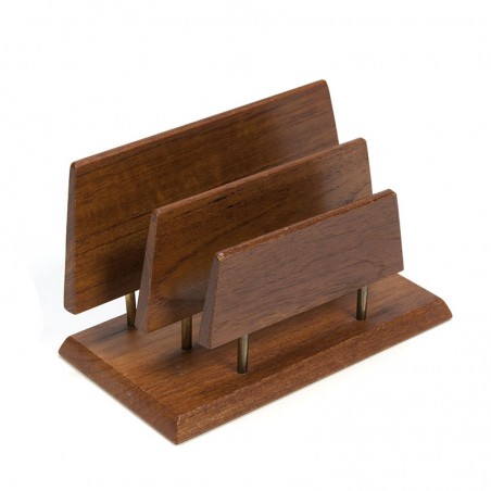 Danish vintage letter holder in teak