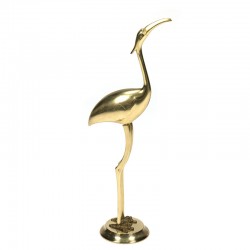 Messing vintage sculptuur van een reiger