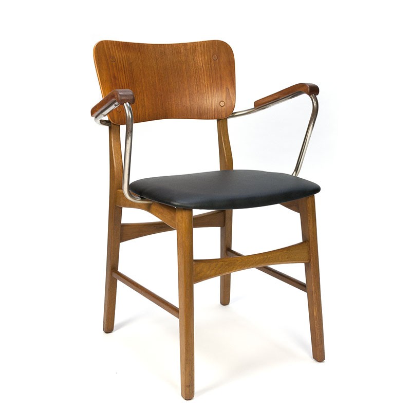 Retoucheren maaien Voorverkoop Bureaustoel met armleuning Deens vintage design - Retro
