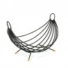 Vintage fruit basket from the fifties black wire metal