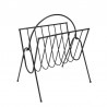 Vintage black wire metal newspaper rack