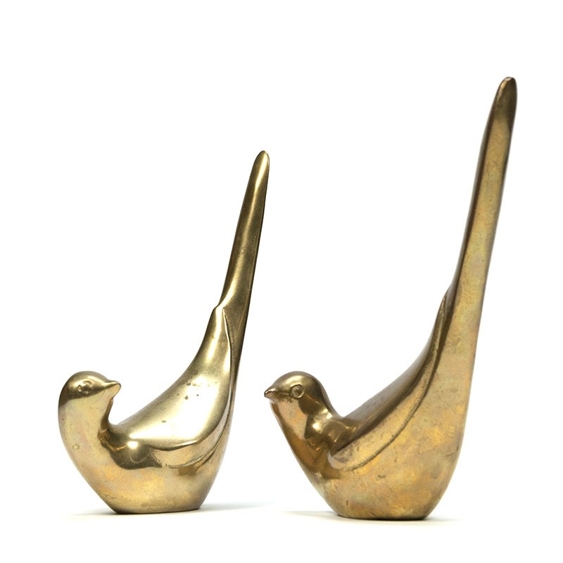 Set of 2 vintage brass birds - Retro Studio