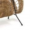 Vintage magazine rack made of woven wicker