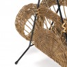 Vintage magazine rack made of woven wicker