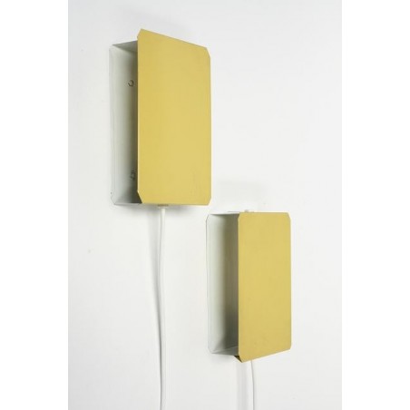 Set of 2 yellow wall lamps