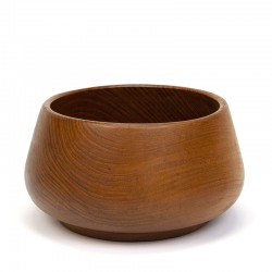 Round model vintage teak Danish bowl