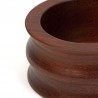 Dark thick-walled vintage Danish dish in teak