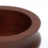 Dark thick-walled vintage Danish dish in teak