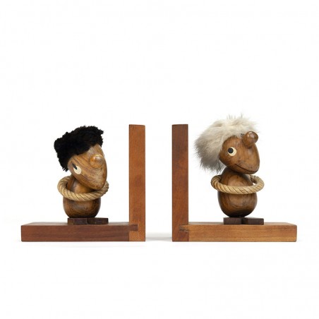 Vintage bookends Optimist and Pessimist design Hans Bølling