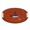 Vintage Japanese tray with Swordfish image