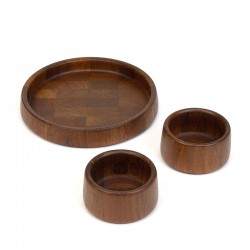 Set of teak vintage trays design Erik Jørgensen