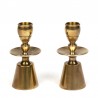 Set of 2 small vintage brass candlesticks