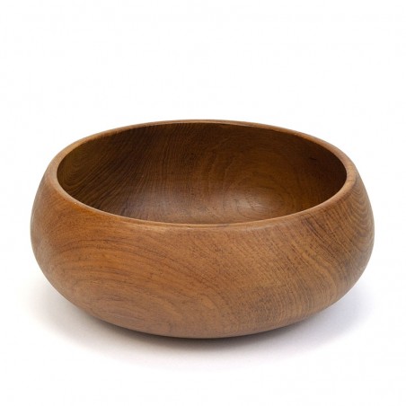 Danish round vintage bowl made of teak