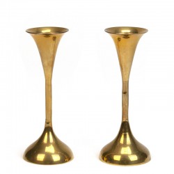 Brass set of vintage candlesticks