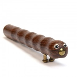 Teak caterpillar Danish vintage bottle opener