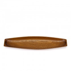 Elongated vintage model teak bowl