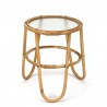 Vintage rattan plant table