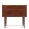 Danish small vintage teak chest of drawers