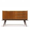 Fifties vintage small sideboard with brass handles