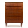 Teak vintage mid-century Danish chest of drawers