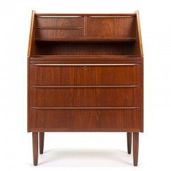 Teakhouten Deens vintage secretaire meubel