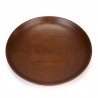 Round model Danish low teak vintage bowl