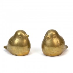 Set of 2 brass vintage sparrows