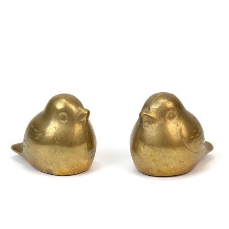 Set of 2 brass vintage sparrows