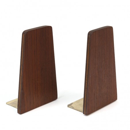 Set of 2 vintage Danish teak bookends