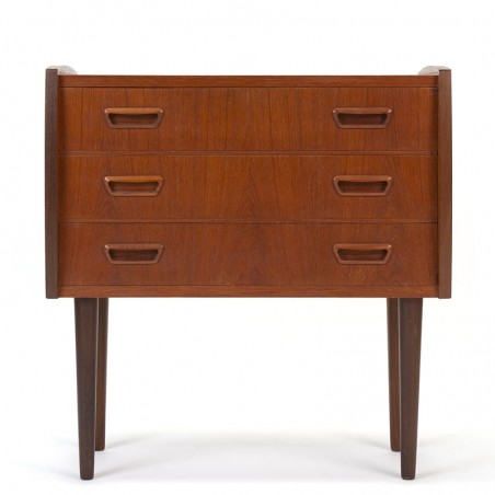 Teak vintage small model chest of drawers on high legs