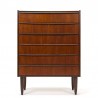 Teak vintage chest of drawers with 6 drawers