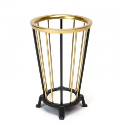 Brass/black vintage umbrella stand 1950s