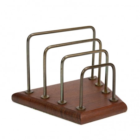 Teak vintage Danish letter holder