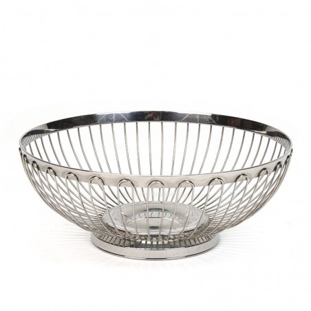 Vintage metal serving basket or fruit bowl