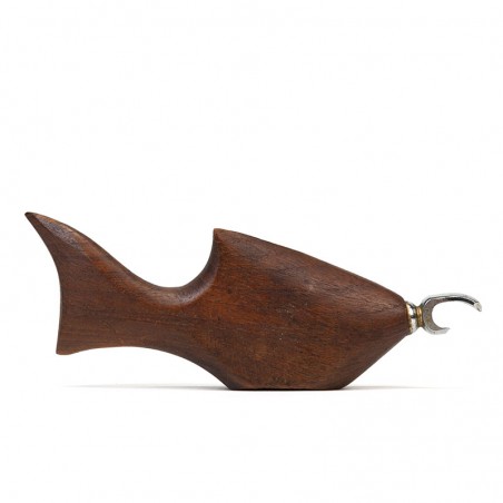 Danish opener in teak shaped as a fish