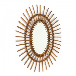 Sixties French vintage bamboo mirror