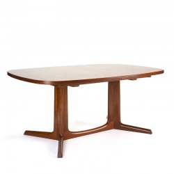 Danish vintage extendable dining table N.O.Møller for Gudme