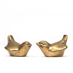 Set of 2 vintage brass birds