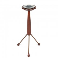 Danish teak vintage ashtray on tripod