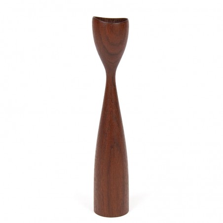 Teak Danish vintage organically designed candlestick