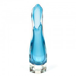 Blue vintage glass sommerso vase