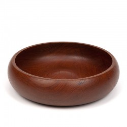 Vintage serving bowl in teak low model