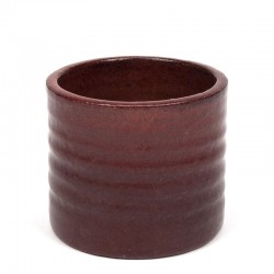 Mobach vintage ceramic small flower pot in burgundy red