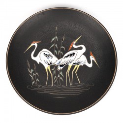 Ruscha vintage earthenware large plate with herons